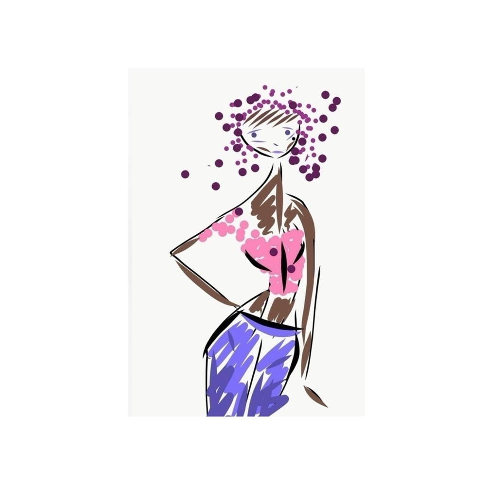HANDCRAFTED digital sketch fashion like Art Print fashion drawing by me